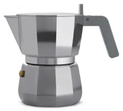 Alessi - Espresso kaffemaskine - 3 kopper - Grå aluminium