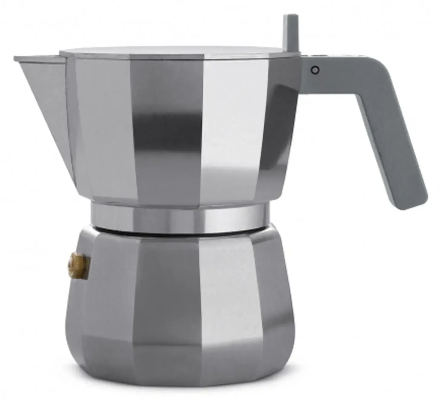 Alessi - Espresso kaffemaskine - 3 kopper - Grå aluminium