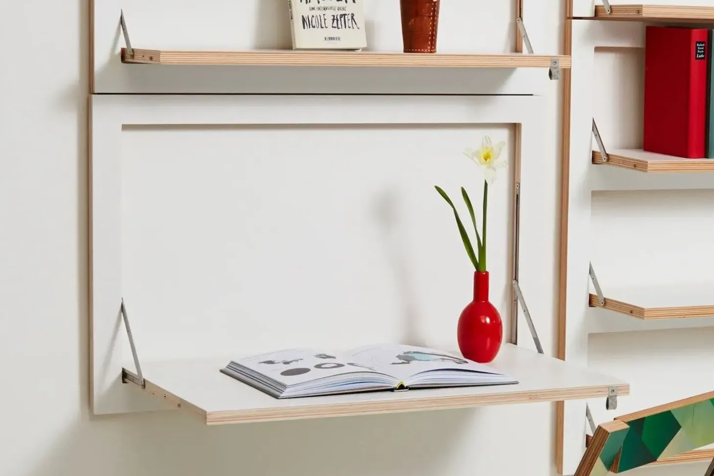 Ambivalenz - Fläpps - Vægskrivebord - Secretary - Sort - 80x50 cm
