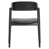 Andersen furniture - AC2 Armstol - Sort Læder, sorte ben