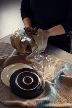 Andersen Furniture - Andersen Køkkenhåndklæde - Beige/Blå