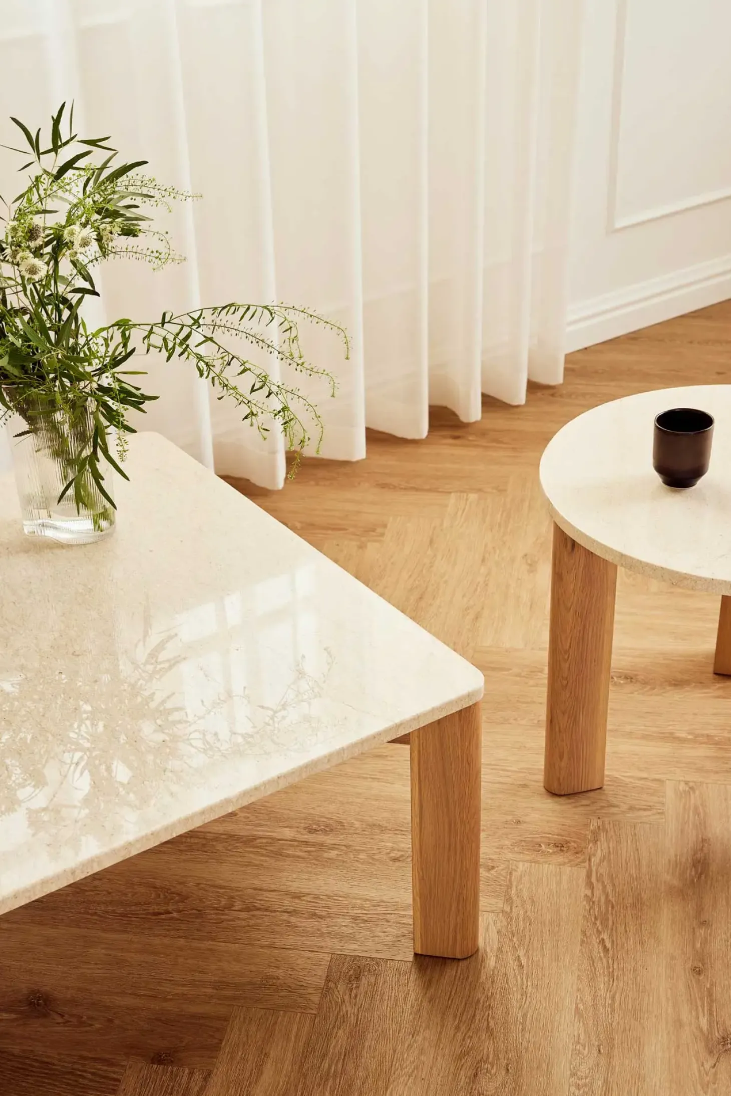 Andersen Furniture - Evoke Coffee Table - Eg/Marmor - 80x80 cm
