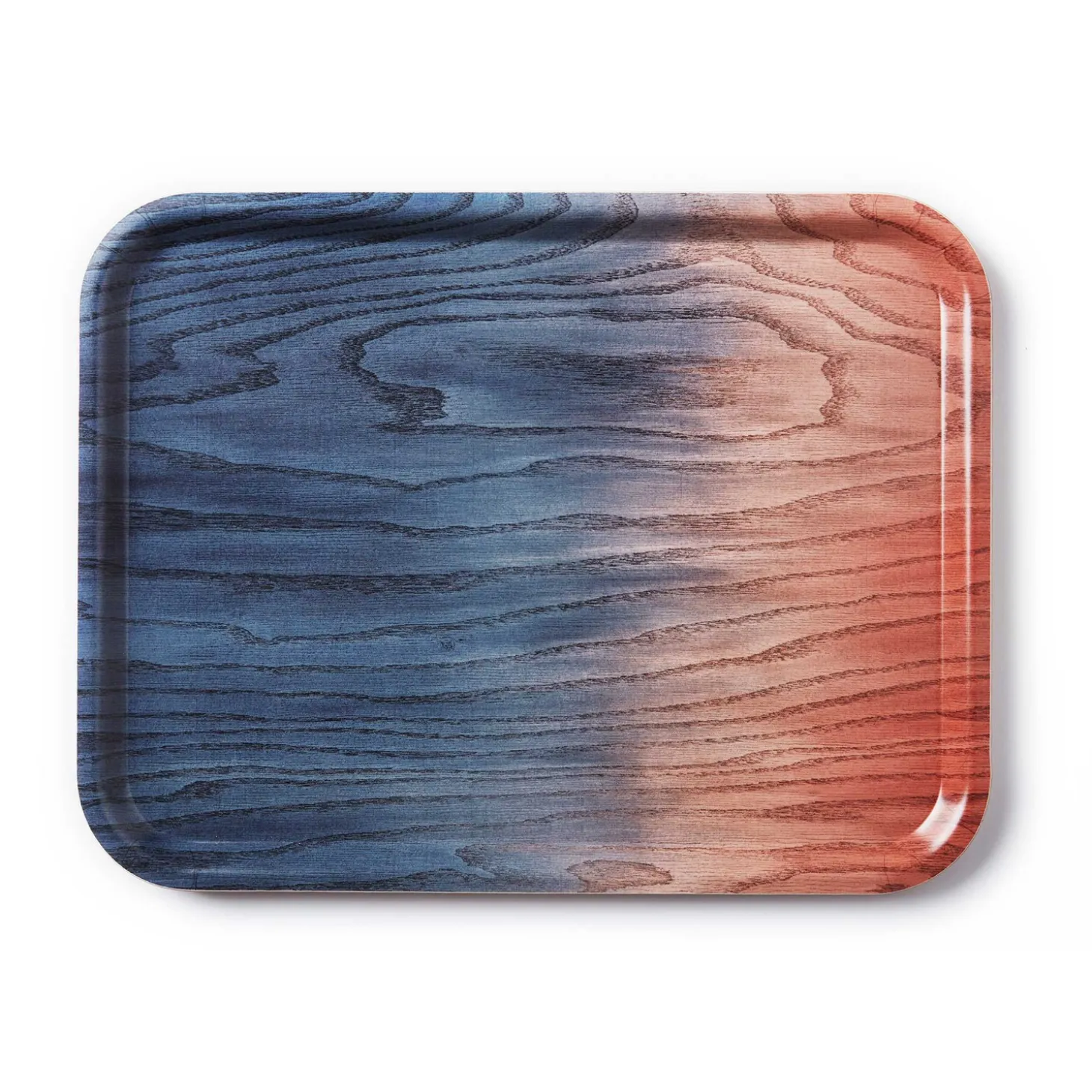 Applicata - Tribute to Wood Tray - Bakke i str. L - Blå - 43x33 cm