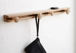 Applicata knagerække med 4 knager - Track - 60 cm - Eg