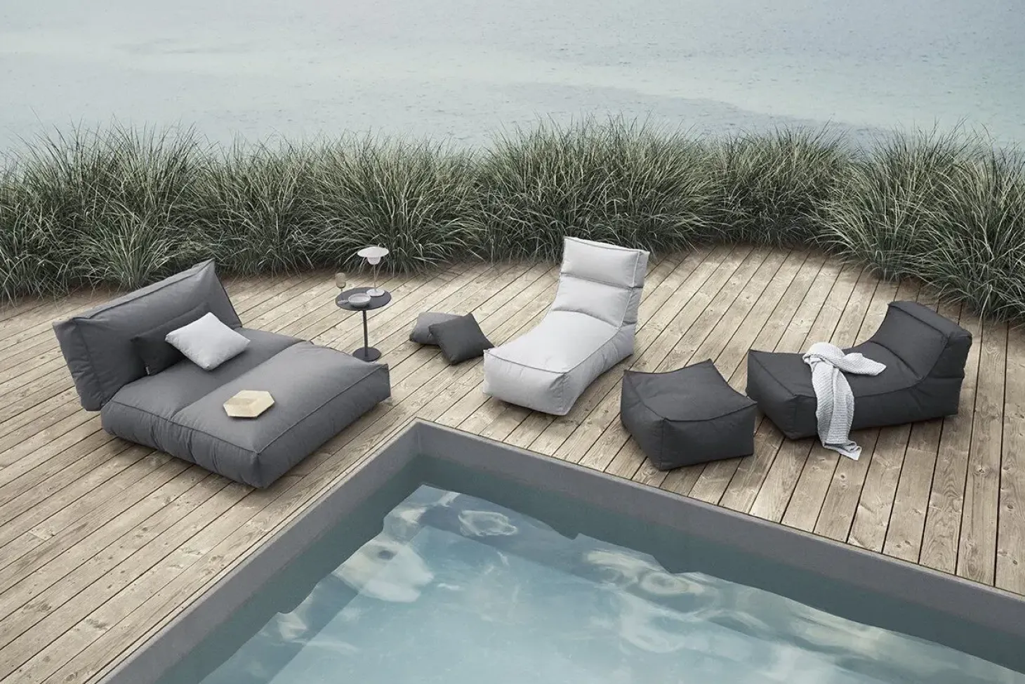 Blomus - Daybed - STAY - Stone - Lysegrå - 120x190 cm