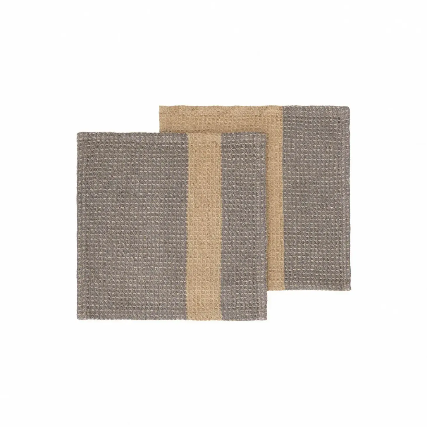 Blomus - Dish Cloth, Set of 2 pcs - Steel Gray/ Tan - GANO
