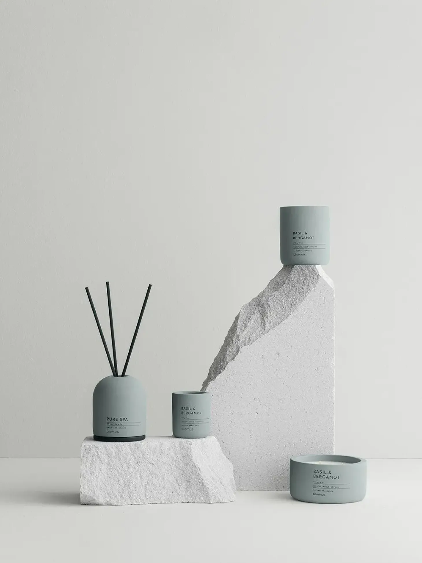Blomus - Room Fragrance Set - Basil & Bergamot - Pine Gray - FRAGA