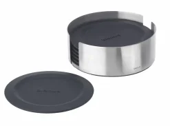 Blomus - Set of 6 Coasters - Black - LARETO