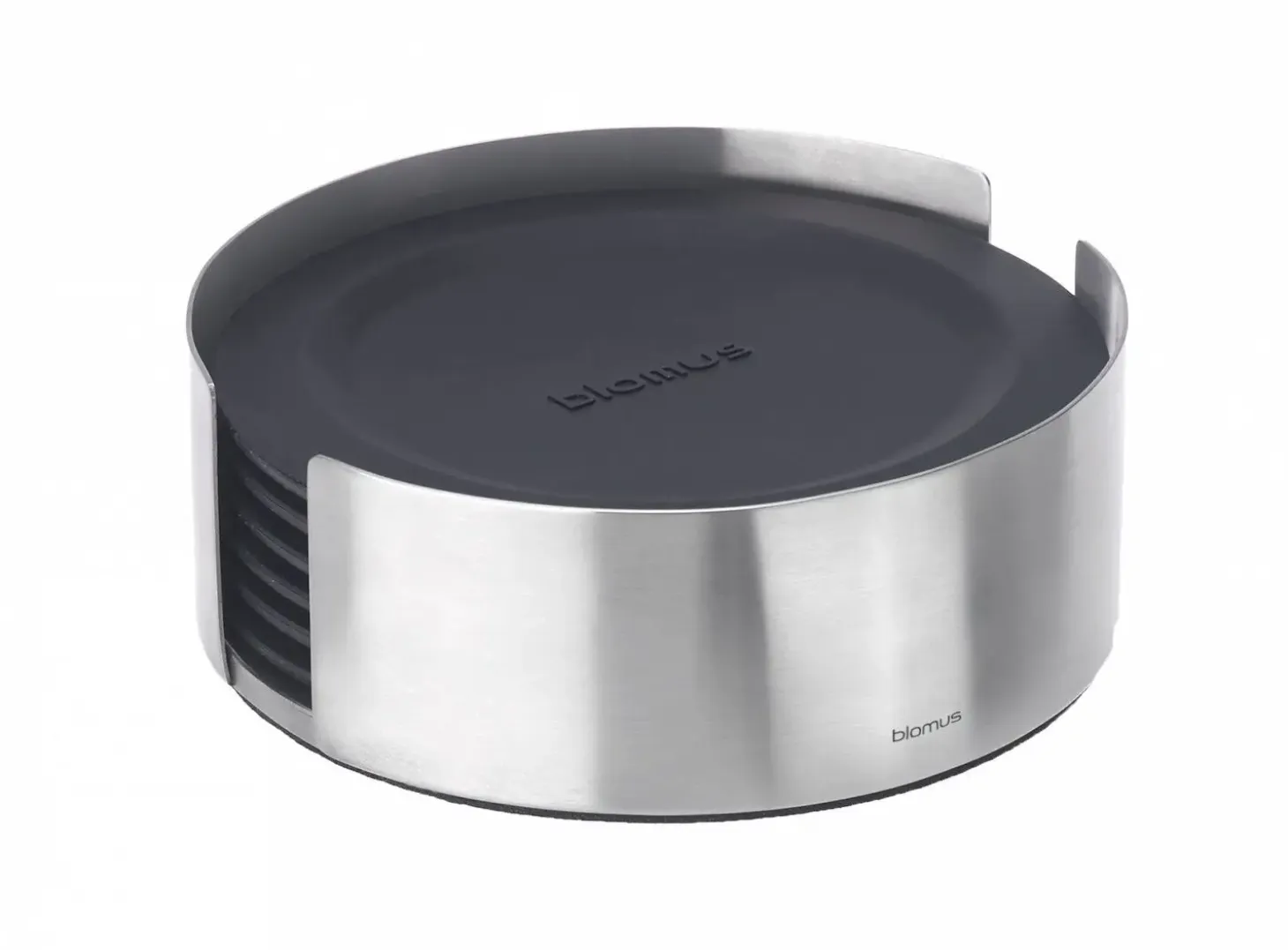 Blomus - Set of 6 Coasters - Black - LARETO