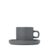 Blomus - Set of 2 Coffee Cups, 4 pcs. - Pewter - PILAR