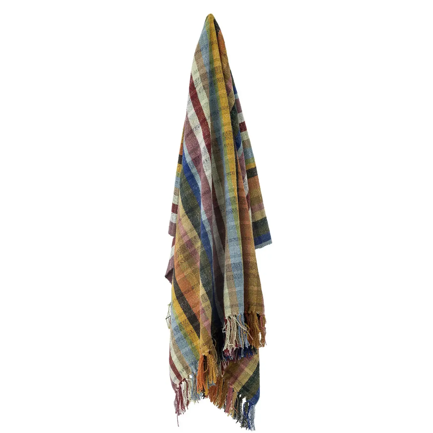 Bloomingville - Elmy Plaid, Orange, Genanvendt Bomuld