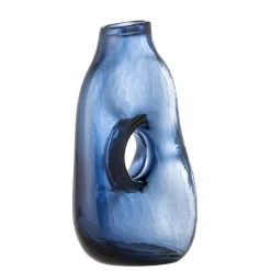 Bloomingville - Harri Vase, Blå, Glas