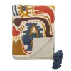 Bloomingville - Horus Plaid, Orange, Genanvendt Bomuld