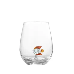 Bloomingville - Misa Drikkeglas med Fisk, Klar Glas