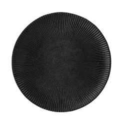 Bloomingville - Neri Tallerken, Sort, Stentøj - Ø23 cm