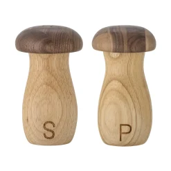 Bloomingville - Rahim Salt & Peber Set, Brun, Gummitræ