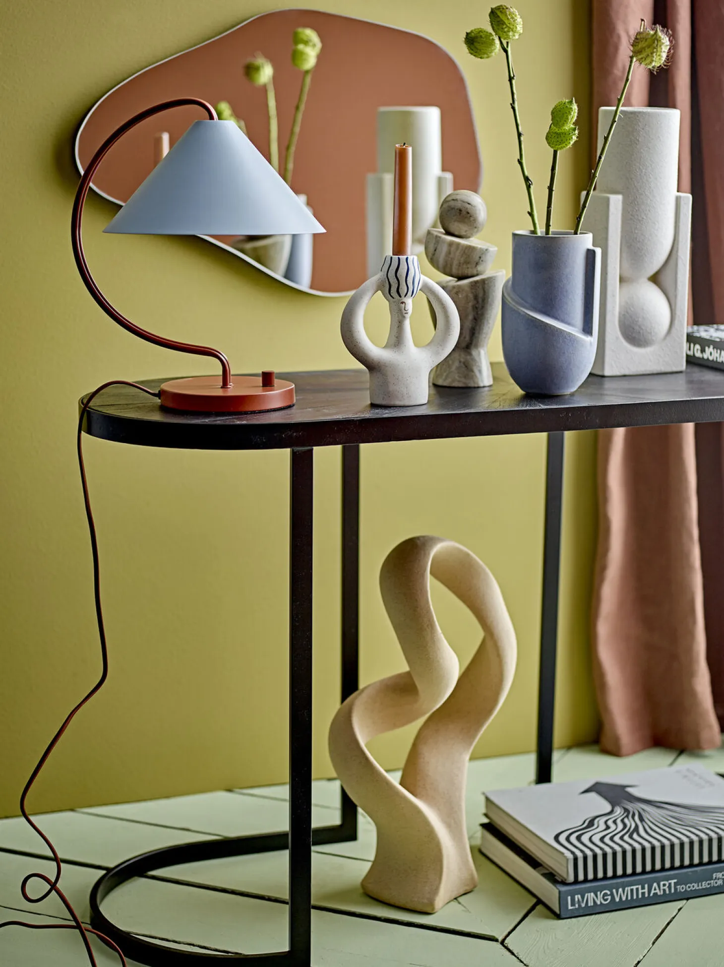 Bloomingville - Salome Vase, Hvid, Stentøj