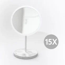 Bosign - Aftageligt Make-up spejl X15 Bordmodel - Hvid spejl