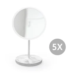 Bosign - Aftageligt Make-up spejl X15 Bordmodel - Hvid spejl