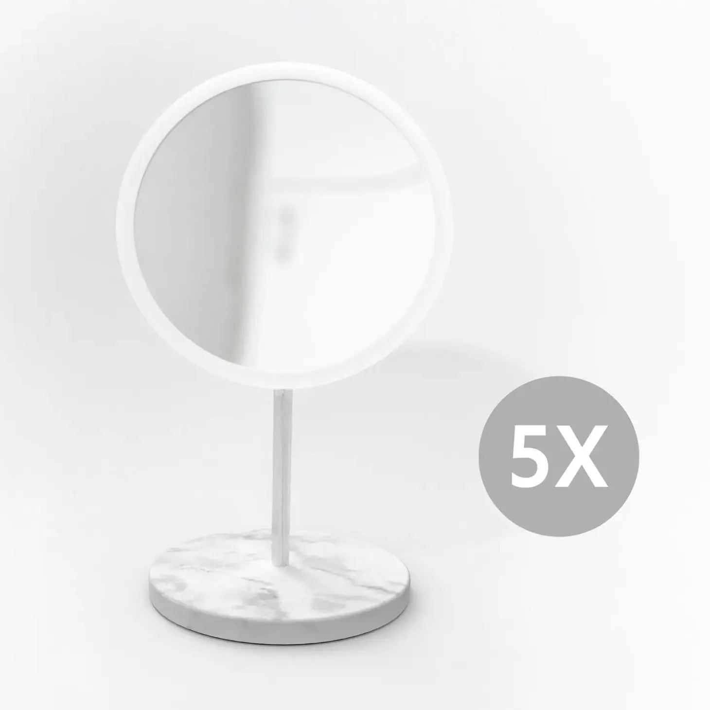 Bosign - Aftageligt Make-up spejl X5 - Bordmodel - Hvid