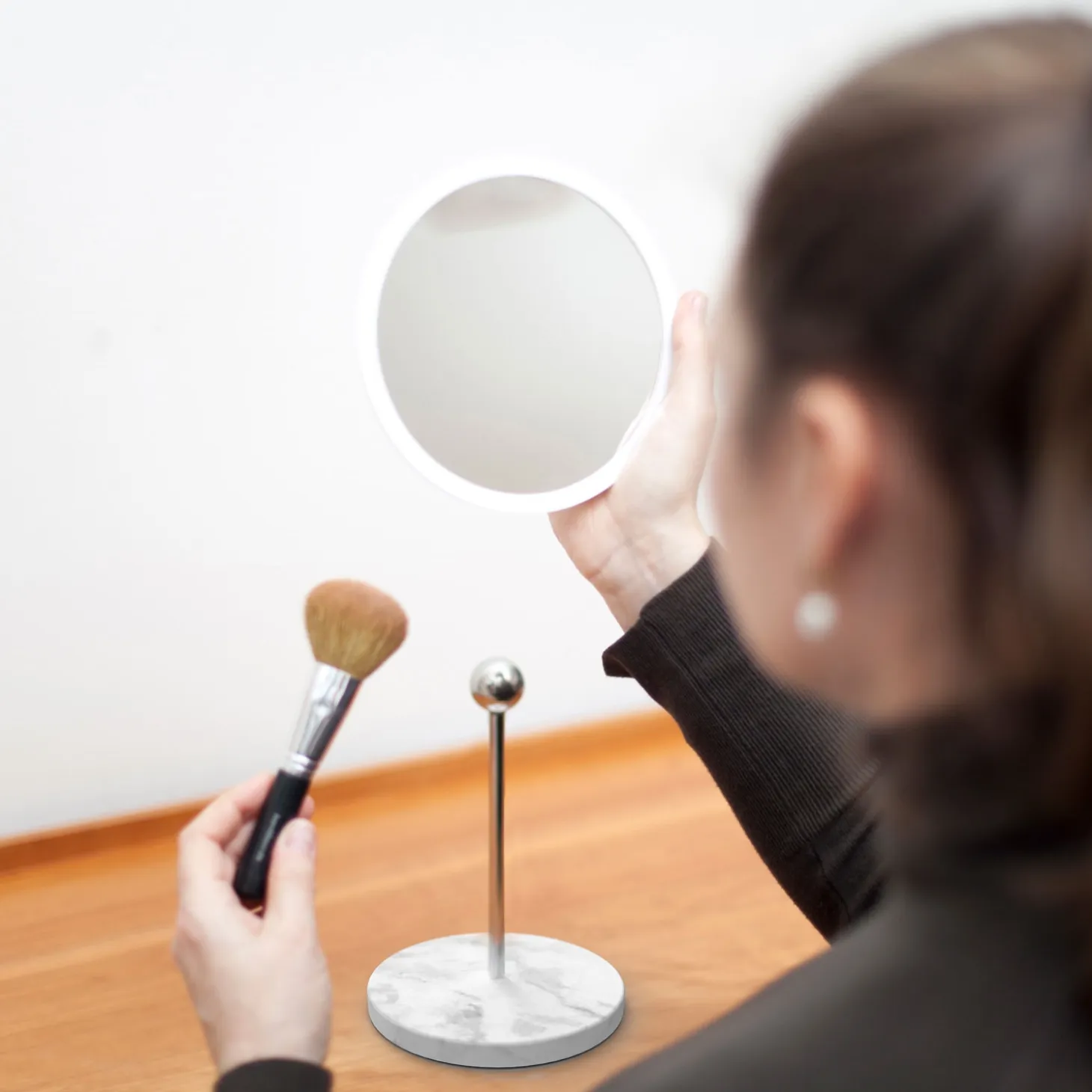 Bosign - Aftageligt Make-up spejl X5 - Bordmodel - Hvid