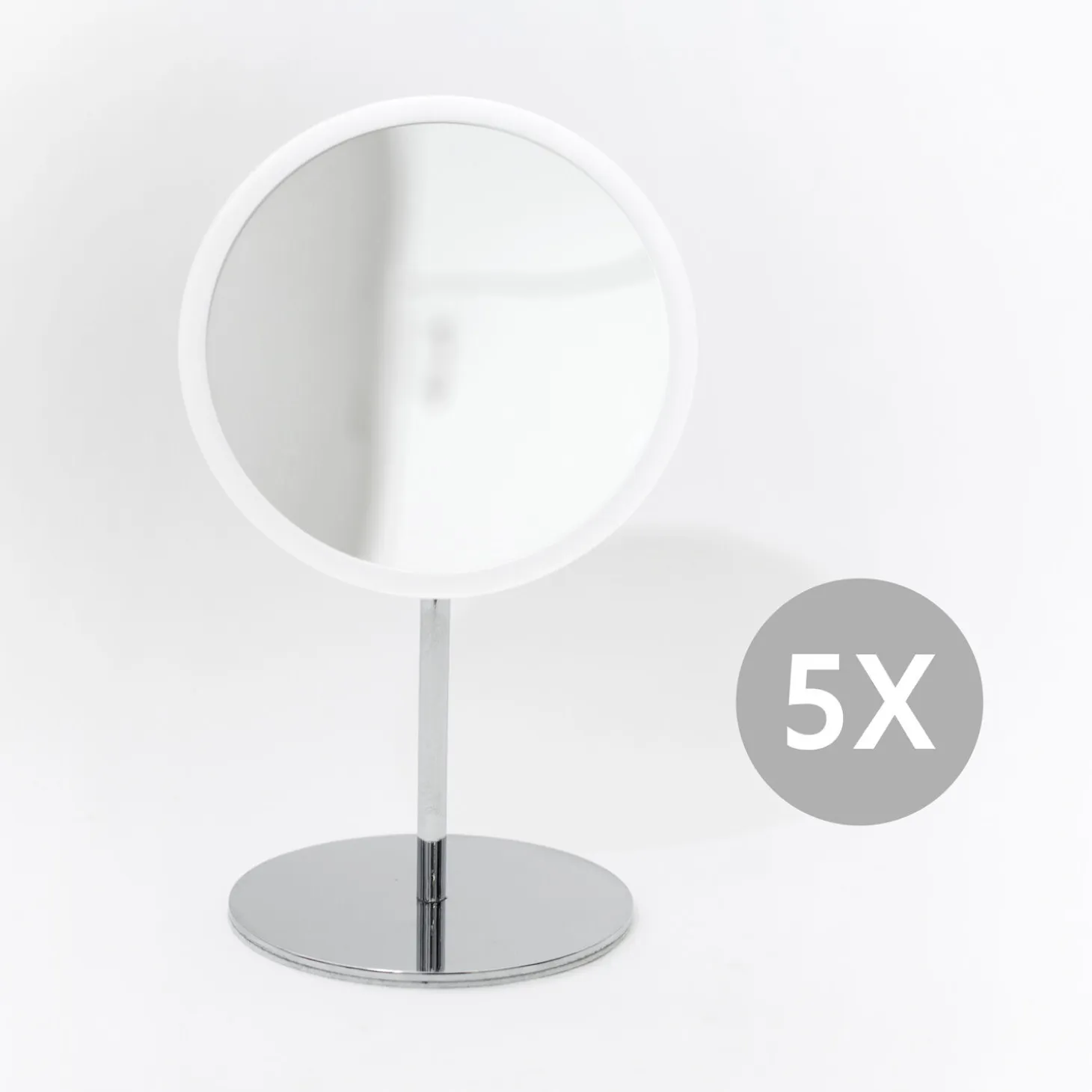 Bosign - Aftageligt Make-up spejl X5. Bordmodel - Hvid