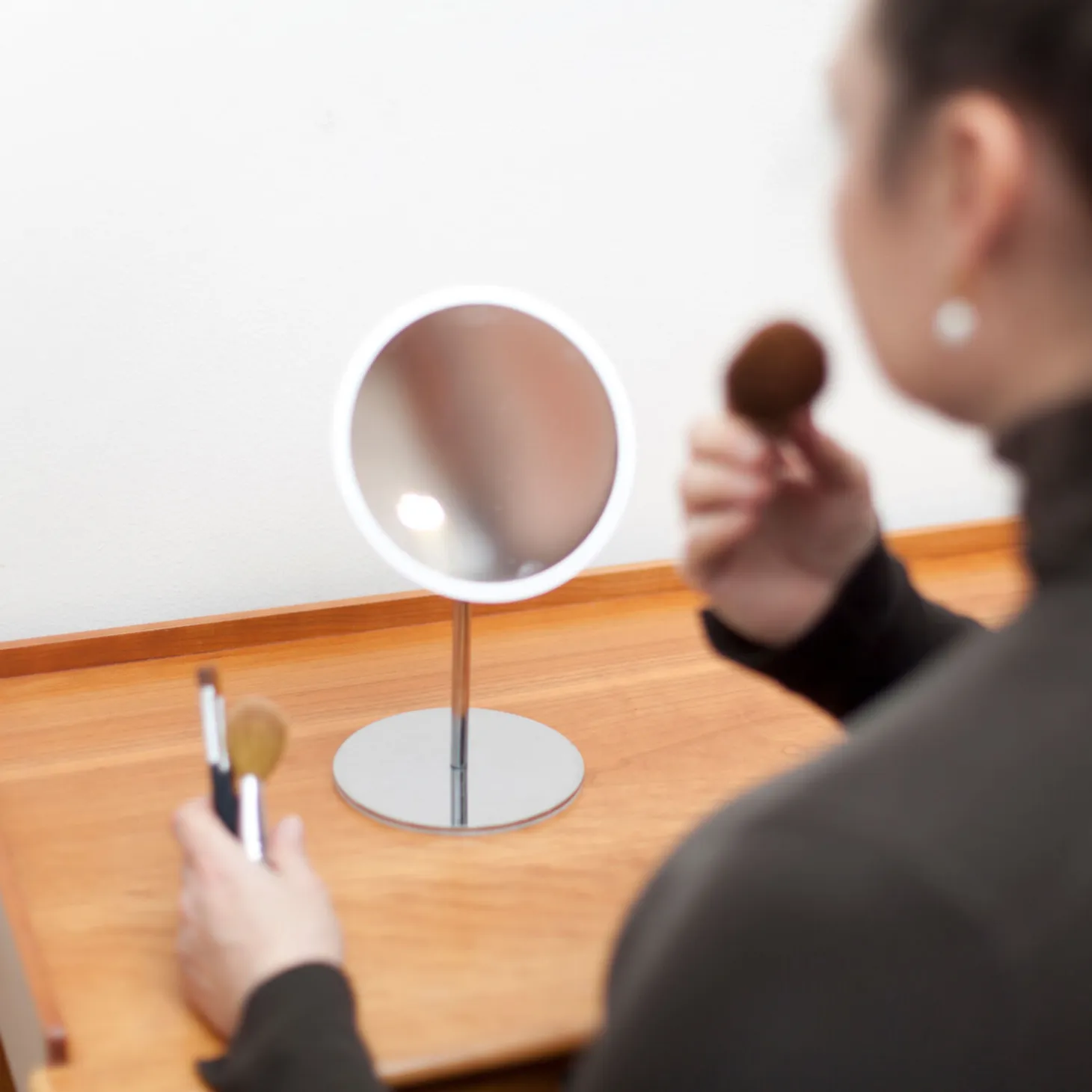 Bosign - Aftageligt Make-up spejl X5. Bordmodel - Hvid