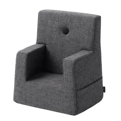 Børnestol fra by KlipKlap - bluegrey w. grey button