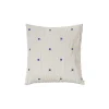 Broste Copenhagen - Pudebetræk - Tove - Baja Blue - W60 x L60 cm