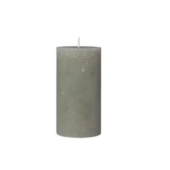 Broste Copenhagen - Rustik bloklys - Ø7 x H13,5 cm - Grape Leaf Green