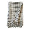 Burel Factory - Vintage plaid/tæppe - Mørkegrå mønstret - 180x130 cm