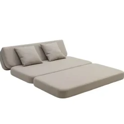 By KlipKlap - KK 3 Fold sofa XL 140 cm - Beige med sandfarvet knapper