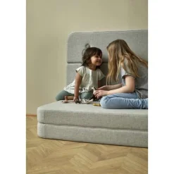 By KlipKlap - KK 3 Fold sofa XL 140 cm - Beige med sandfarvet knapper