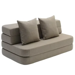 By KlipKlap - KK 3 Fold Sofa 120cm - Sand med sand farvet knapper