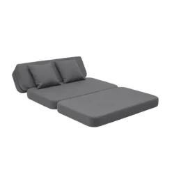 By KlipKlap - KK 3 Fold sofa 120 cm - Blågrå med grå knapper