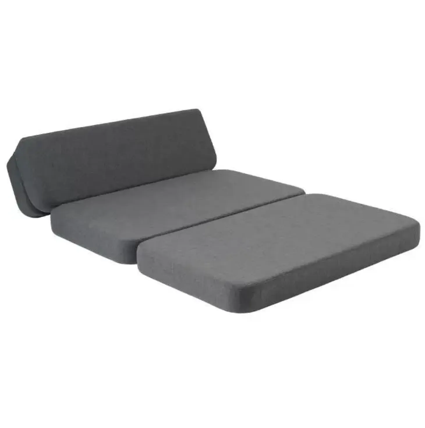 By KlipKlap - KK 3 Fold sofa 120 cm - Blågrå med grå knapper
