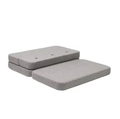 By KlipKlap - KK 3 Fold sofa XL 140 cm - Multigrå med grå knapper