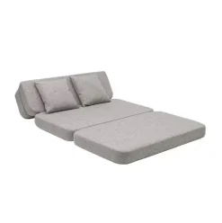 By KlipKlap - KK 3 Fold sofa 120 cm - Grå med grå knapper