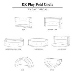By klipklap - KK Play Fold - Circle - multi grå m. grå