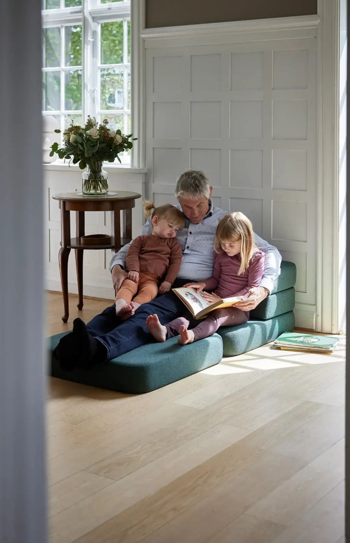 by KlipKlap - Sofa - KK 3 Fold Sofa Single Soft - Deep Green w. Light Green - Grøn