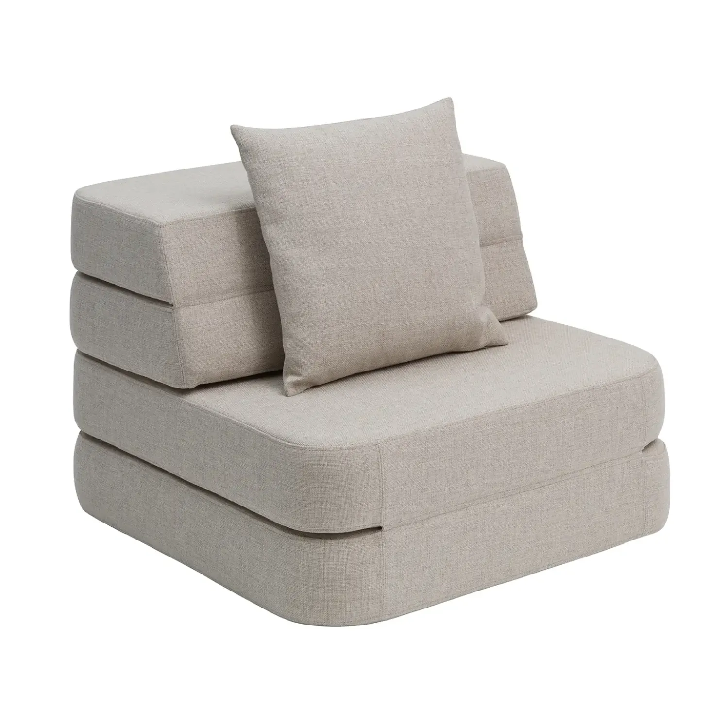 by KlipKlap - Sofa - KK 3 Fold Sofa Single - Beige w. Sand