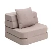 by KlipKlap - Sofa - KK 3 Fold Sofa Single - Soft Rose w. Rose - Rosa