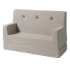 By KlipKlap børnesofa - KK Kids Sofa - Beige med Sandfarvet knap