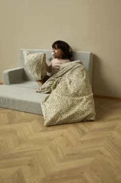 By KlipKlap børnesofa - KK Kids Sofa - Beige med Sandfarvet knap