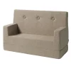 By KlipKlap børnesofa - KK Kids Sofa - Sand m. sand knap