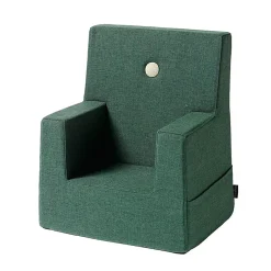 By KlipKlap børnestol - KK Kids chair - Dyb grøn med lysegrøn knap