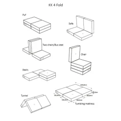 By KlipKlap madras - KK 4 fold - Sandfarvet med sand knapper