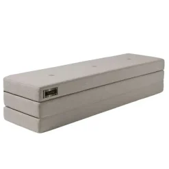 By KlipKlap madras - KK 3 fold XL - Beige med sandfarvet knapper