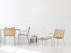 Cane Line - "Straw Round Weave" Fodskammel - Natur