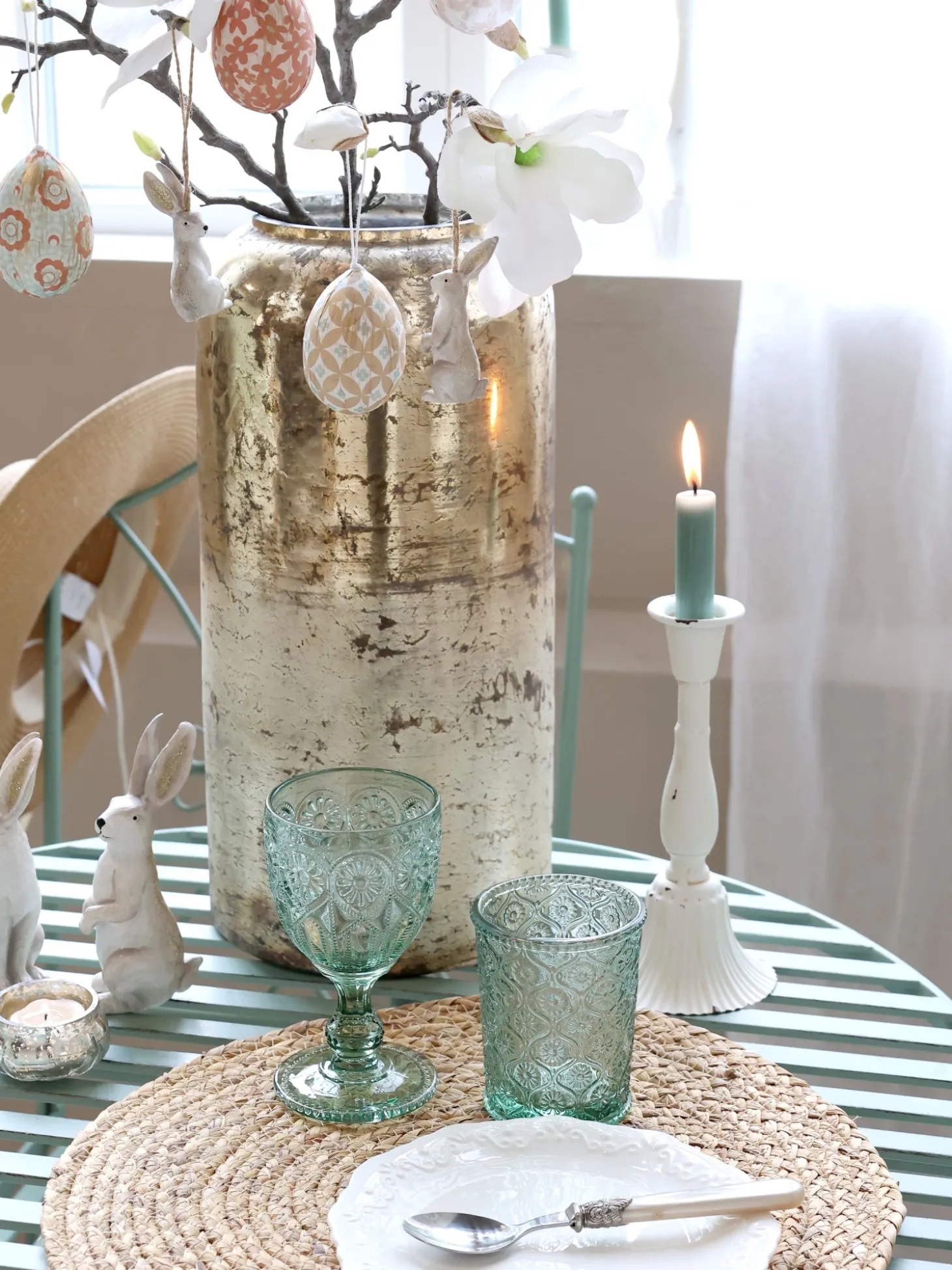 Chic Antique - Dækkeserviet - Flet - Ø38 cm